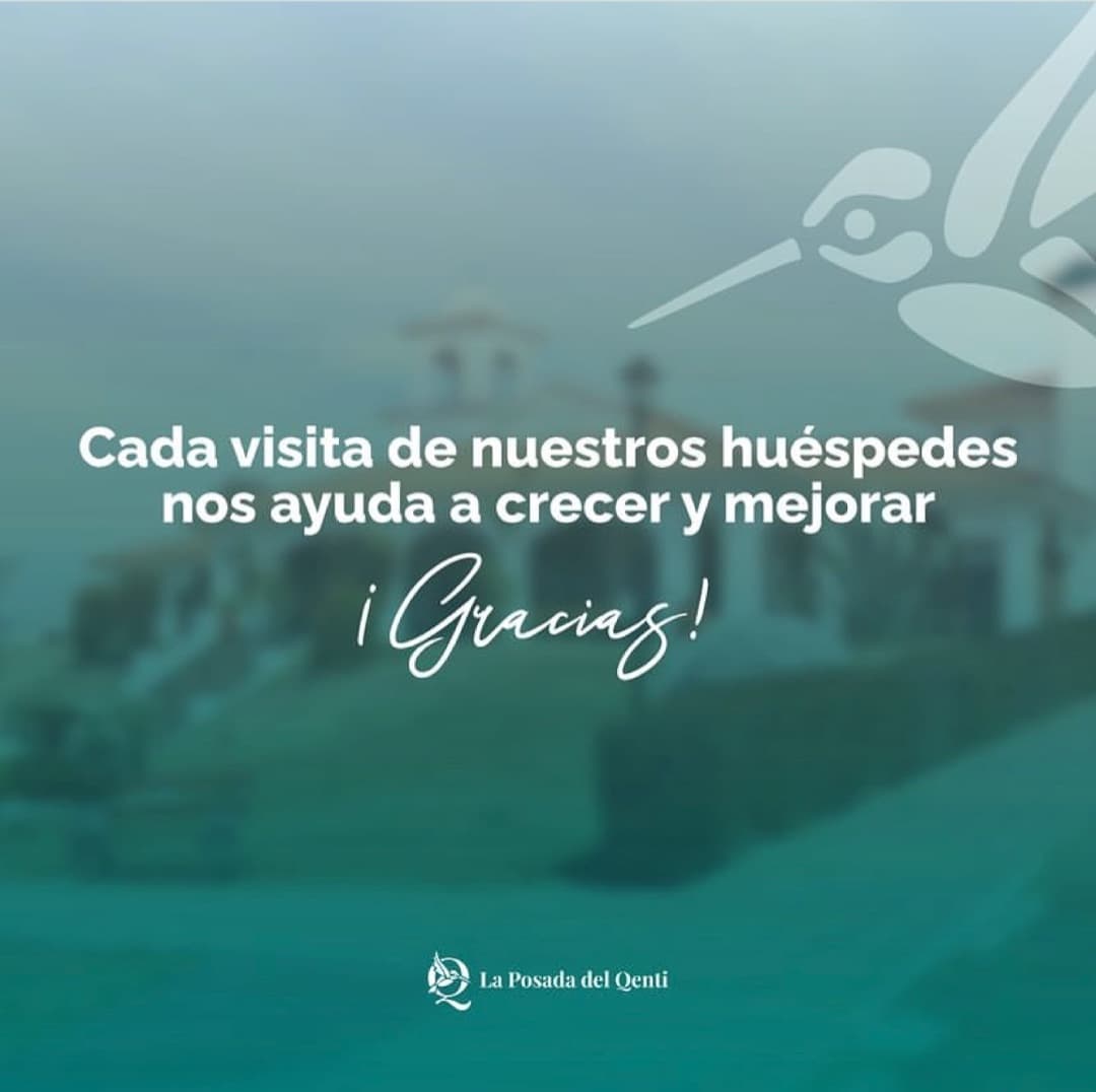 Publicación: mensaje de agradecimiento a los huéspedes