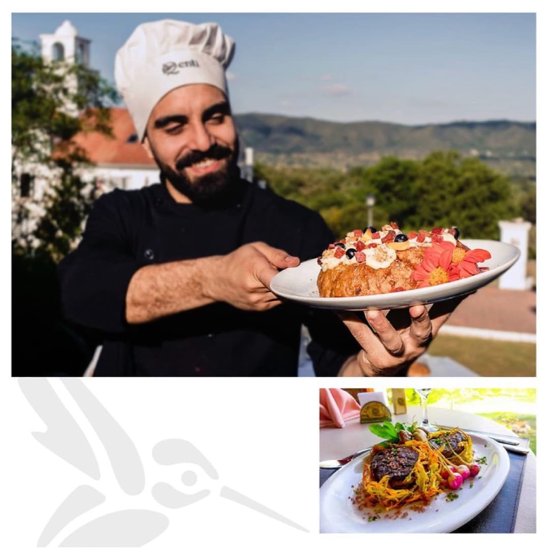 Publicación: chef presentando un plato saludable
